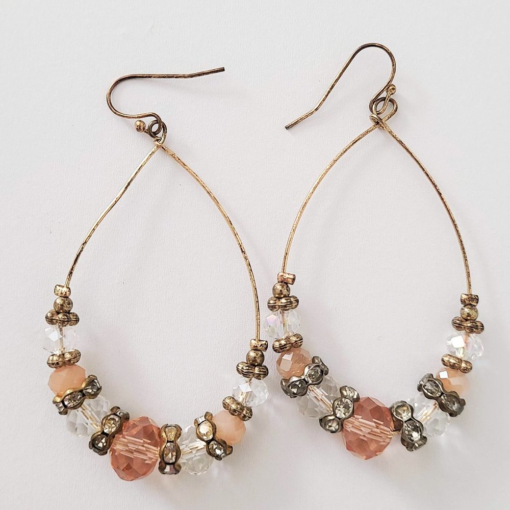 Pink Gold Hoop Earrings